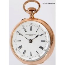 An Early, Elegant Patek Philippe Pocket Watch, 18k Gold, Date Of Manufactur 1886