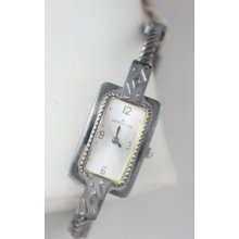 Anne Klein 10-5231 Woman's Gunmetal Cable Silver Dial Watch