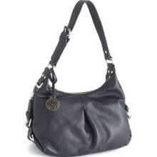 Anne Klein Mane Trinity Medium Hobo Bag Black