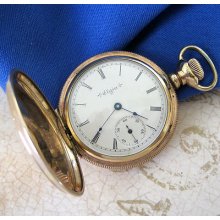Antique 10k Gold Plated Elgin Dueber Pocket Watch 1899