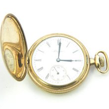 Antique 1897 Elgin Grade 185 16 Size 15 Jewel Hunter Pendant Set Pocket Watch