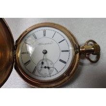 Antique Hampden Pocket Watch Gold Filled J. Jas. Boss Case 1891