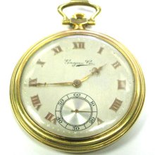 Antique International Watch Co.(iwc) 18k Solid Yellow Gold 15 Jewel Pocket Watch