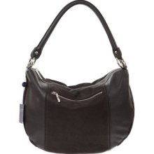 ARCADIA Italian Made Black Leather Hobo Bag Handbag