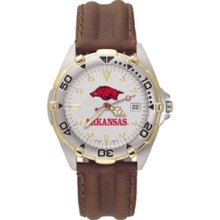 Arkansas Razorbacks Mens All Star Leather Watch
