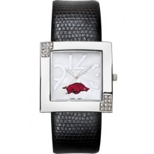 Arkansas University Razorbacks Glamour Ladies Fashion Watch