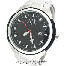 Armani Exchange Date Silver Bracelet Mens Watch Ax1049