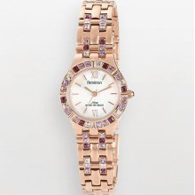 Armitron Now Rose Gold Tone Crystal And Mother-Of-Pearl Watch - 75