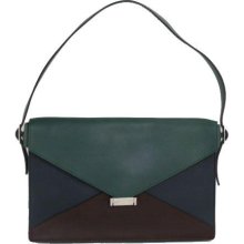 Authentic Celine Colorblocked Leather Envelope Shoulder Bag