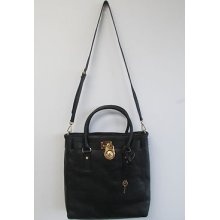 Authentic Michael Kors Hamilton Multifunctional Tote Black 30f2ghmt7l