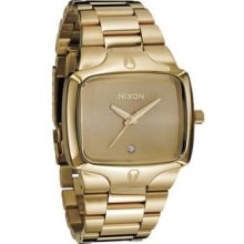 Authentic Nixon Player Gold/gold Watch A140 509 In Box A140 509