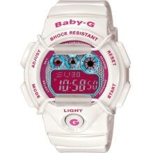 Baby-g Watch, Womens Tropical Paradise White Resin Strap BG1005M-7