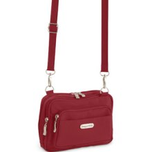 Baggallini Crinkle Nylon Triple Zip Bagg