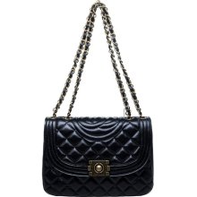 Baginc Megan Flap Leather Bag Black