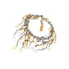 Bee Charming Gold Silver and Rhinestone Starfringe Bracelet