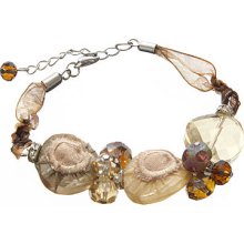 Beige & Brown Bohemian Baubles Bracelet