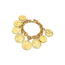 Ben-Amun Gold Coins Bracelet