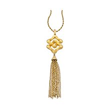 Ben-Amun Gold Tassel and Long Chain Necklace