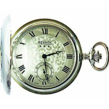 Bernex Swiss Made Mechanical Solid Sterling Silver Demi Hunter Pocket Watch