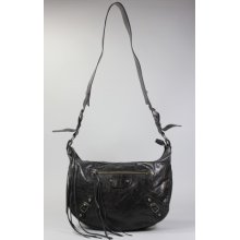 Besso Black Leather Cross Body Handbag