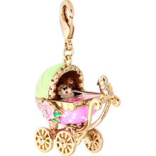Betsey Johnson Walk in the Park Baby Carriage Charm Charms Bracelet : One Size