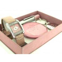 Beverley Hills Polo Club Bhx2672lsn Watch Mirror Pen Key Ring Set Gift Boxed