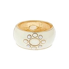 Blu Bijoux Wide Enamel Cuff Bracelet White Blu Bijoux Wide Enamel Cuff Bracelet White