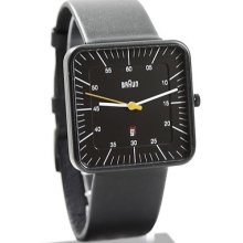 Braun Men's Dieter Analog Black Square Watch Bn0042