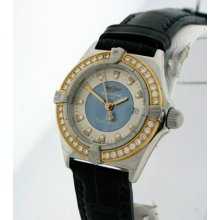 Breitling Callistino Diamond Bezel And Diamond Dial Ladies 29mm With Date Watch.