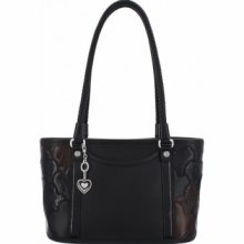 Brighton Windsor Small Tote Black-Chocolate