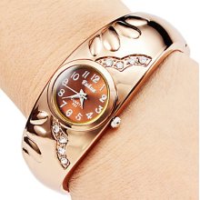 Bronze Women's Bracelet Style Analog Alloy Quartz Watch