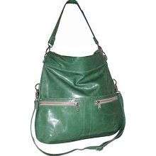 Brynn Capella Lauren Crossbody Fold Over Bag Mint Green - Brynn Capella Leather Handbags