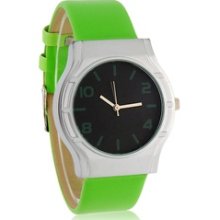 Caite Women's Analog Watch with PU Leather Strap (Green)