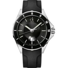 Calvin Klein ck Play Black Rubber Mens Watch K2W21XD1