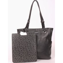 Calvin Klein Handbag, Key Item Leather Tote Black $228