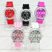 Candy Jelly Flower Watches Chrysanthemum Petaloid Stylish Design D-t