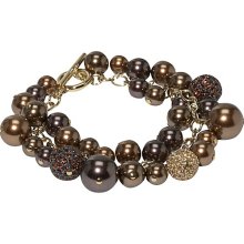 Carolee 8in Cluster Charm Bracelet - Gold