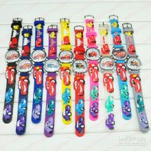 Cartoon Children Watches Kids Wrist Watches No.9 Cars Silicone Candy