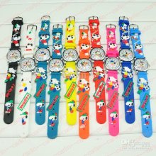 Cartoon Children Watches Kids Wrist Watches No.35 Snoopy Silicone Ca