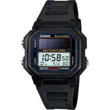 Casio 50 Meter Digital Solar Powered Watch, 5 Alarms, Black Resin, Al190w-1av
