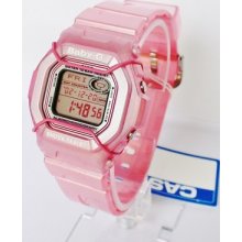 Casio Baby-b Bg-361-4b Lady Digital Display Pink Crystal Strap Watch