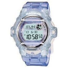 Casio Baby Clear Purple Sporty Women's Watch Digital Daily Alarm Stopwatch