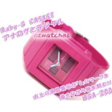 Casio Baby-g Casket Analog-digital Combination Bga-200 Bga-200-4edr Red