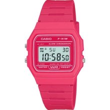 Casio F-91wc-4aef Mens Digital Pink Watch Rrp Â£20