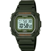 Casio F108wh-3a Men's Green Led Back Light Chronograph Alarm Lcd Digital Watch