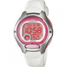 Casio LW200-7AV Womens Digital White Resin Strap Watch