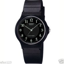 Casio Watch Black Plastic Water Resist Mq-24-1b3