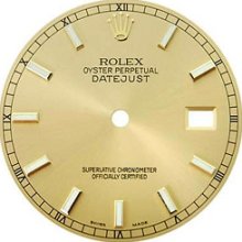 Champagne stick dial for ladies datejust rolex dial pre-owned