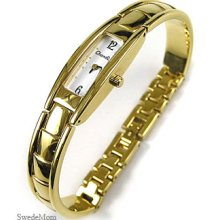 CHANDLER Swiss Ladies Gold Overlay Bracelet WATCH ~ NEW
