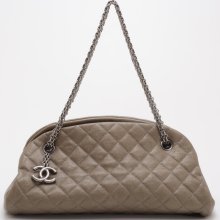 Chanel Dark Gold Caviar Leather Just Mademoiselle Bowling Bag